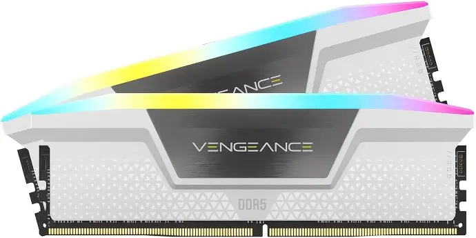 CORSAIR VENGEANCE RGB DDR5 RAM 32 GB (2 x 16 GB) 6400 MHz BLANCO