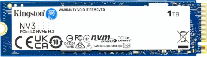 Kingston NV3 1TB M.2 2280 NVMe SSD | PCIe 4.0 Gen 4 | 6000 MB/s