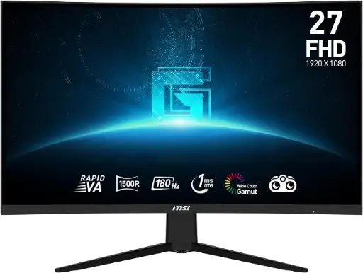 MSI Full HD 1ms 1920 x 1080 180Hz 27" Monitor curvo (G27C3F)