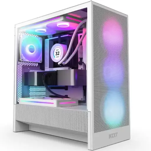 NZXT H5 Flow RGB 2024 WHITE RGB F360 CORE